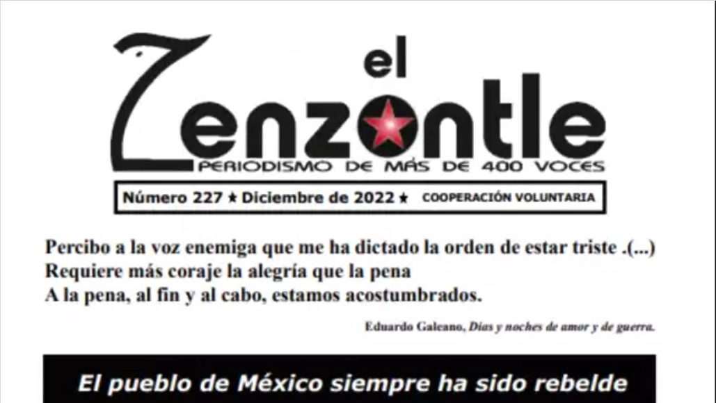 Opinión Individual - "El zenzontle" de diciembre
